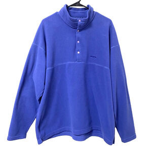 Vintage Patagonia Sweater Mens XL Pullover Fleece 1/4 Snap-T Blue Made In USA